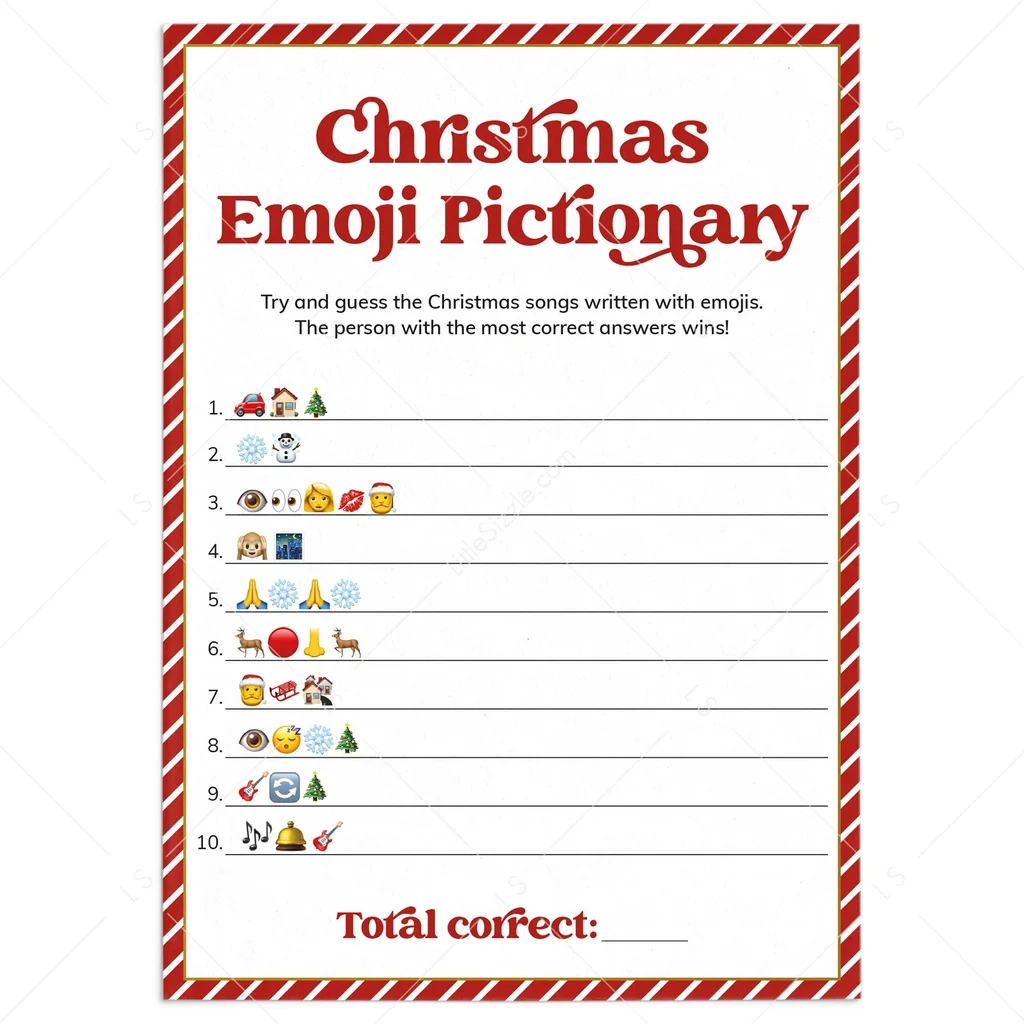 Christmas Emoji Quiz With Answers Printable
