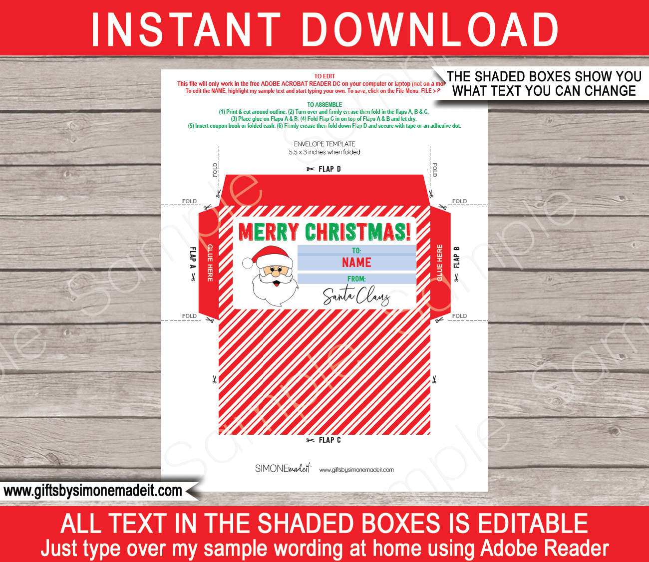 Christmas Envelope From Santa