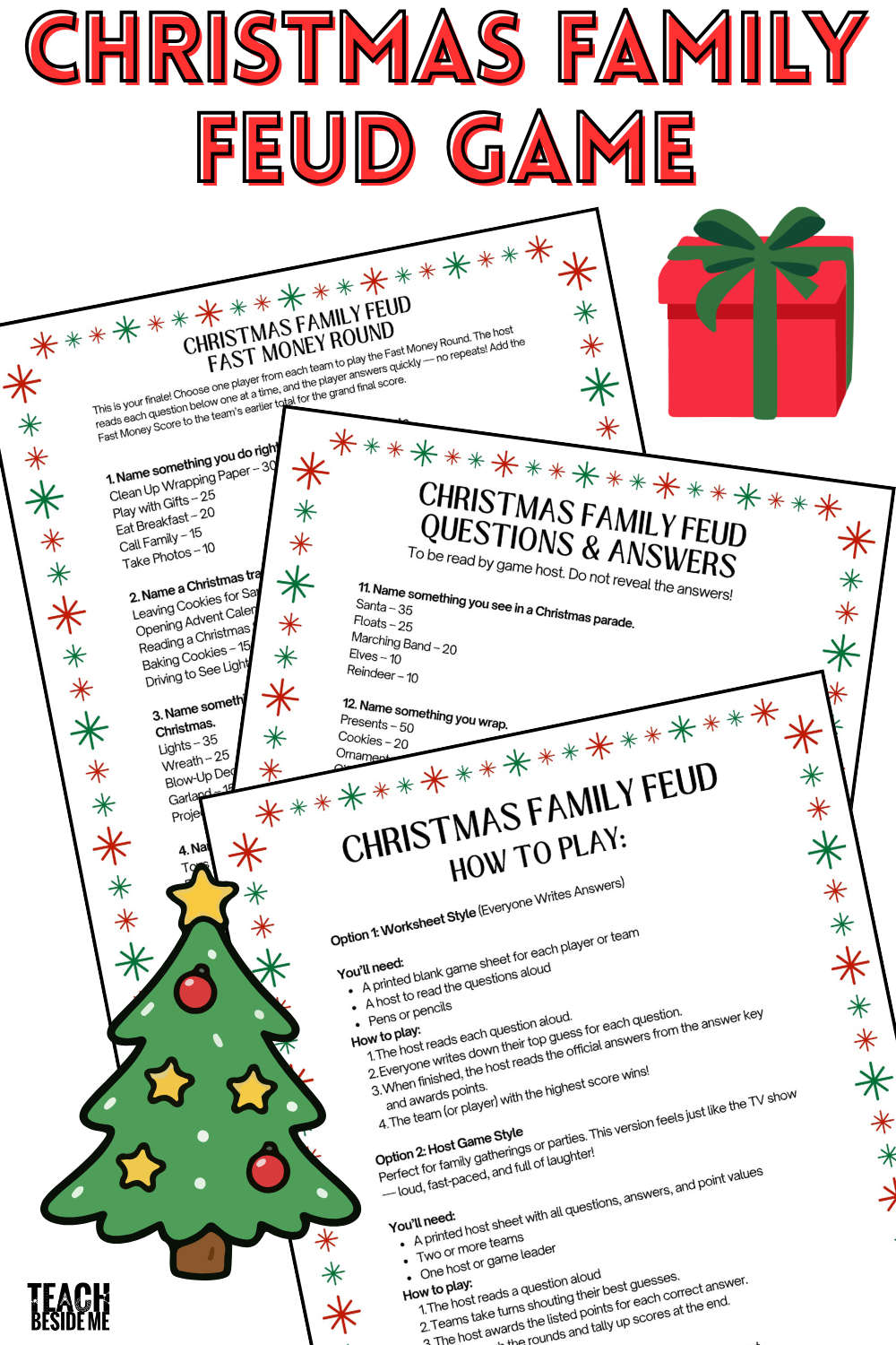 Christmas Family Feud Game Printable Fun Holiday Game For All Ages