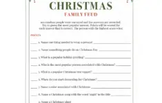 Christmas Family Feud Game Questions And Answers Printable