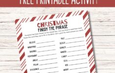 Christmas Finish My Phrase Free Printable