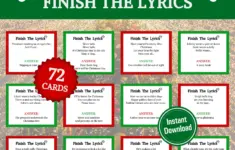 Christmas Finish The Lyrics Game