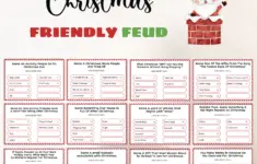 Christmas Friendly Feud Game Printable