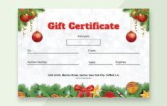 Christmas Gift Certificate