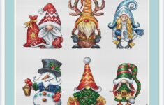 Christmas Gnomes Cross Stitch Pattern