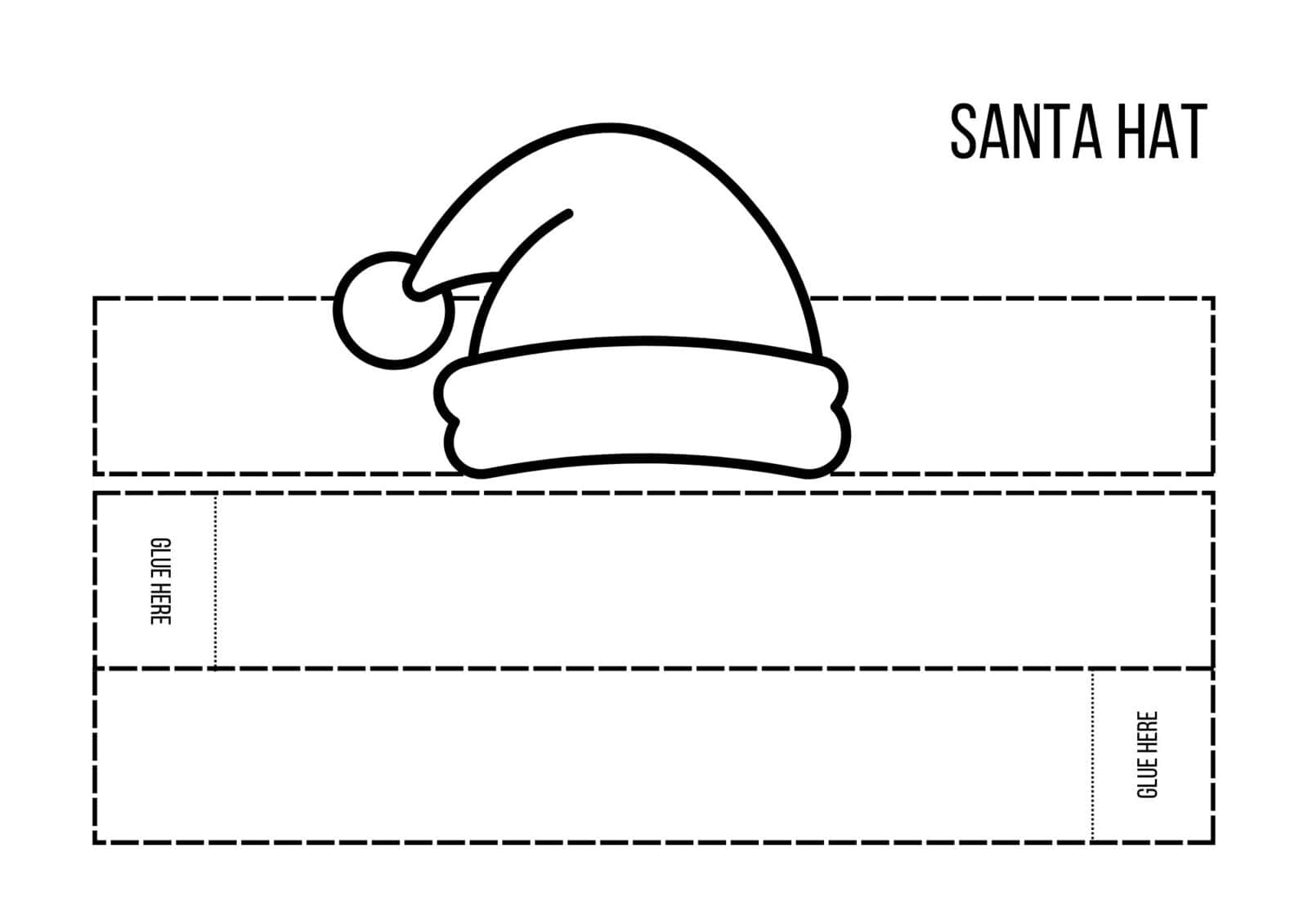santa claus hat and name printable santa claus hat and name printable