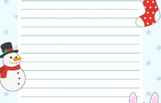 Christmas Holiday Lined Paper Free Google Docs Template