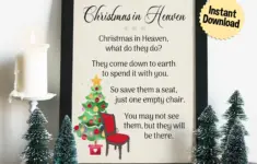 Christmas In Heaven Poem Print Grief