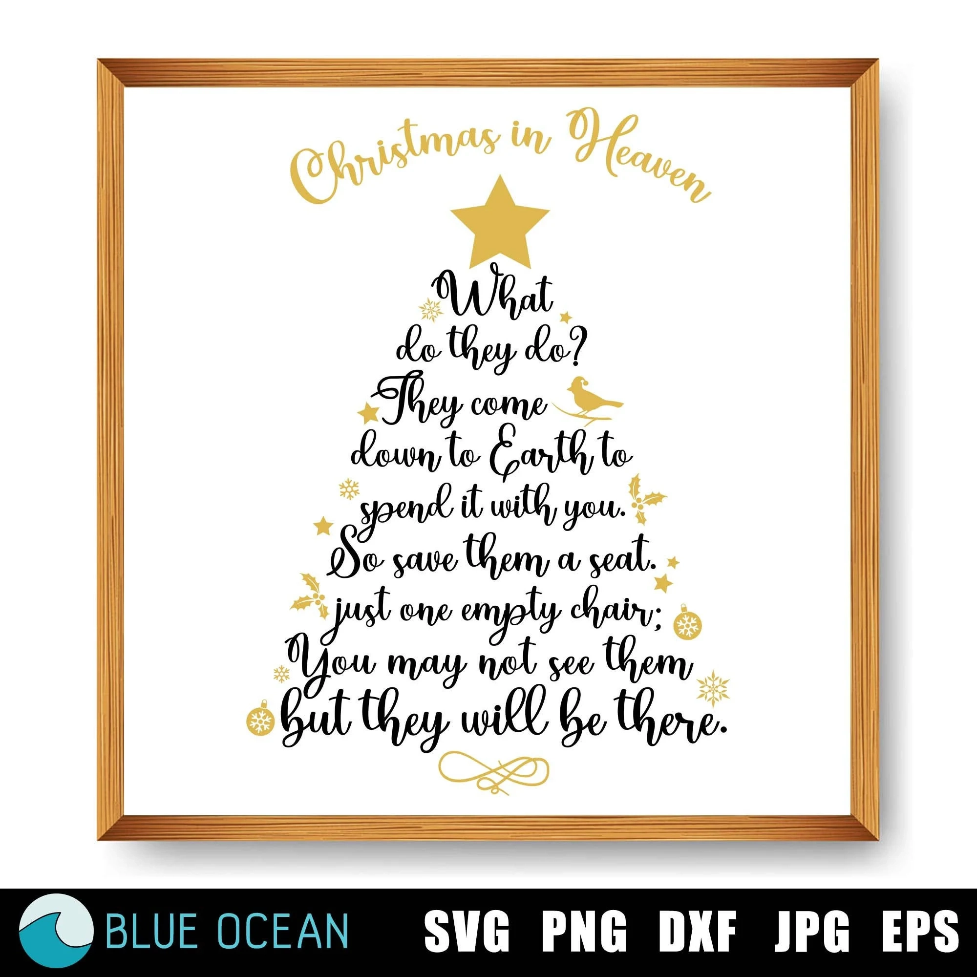 Christmas In Heaven Svg Memorial Poem