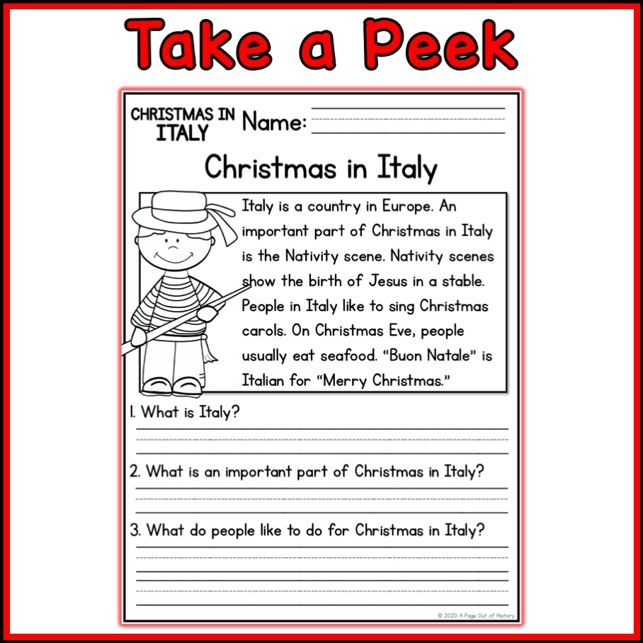 Christmas In Italy Christmas Around The World Social Studies Unit
