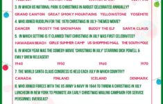 Christmas In July Trivia Quiz