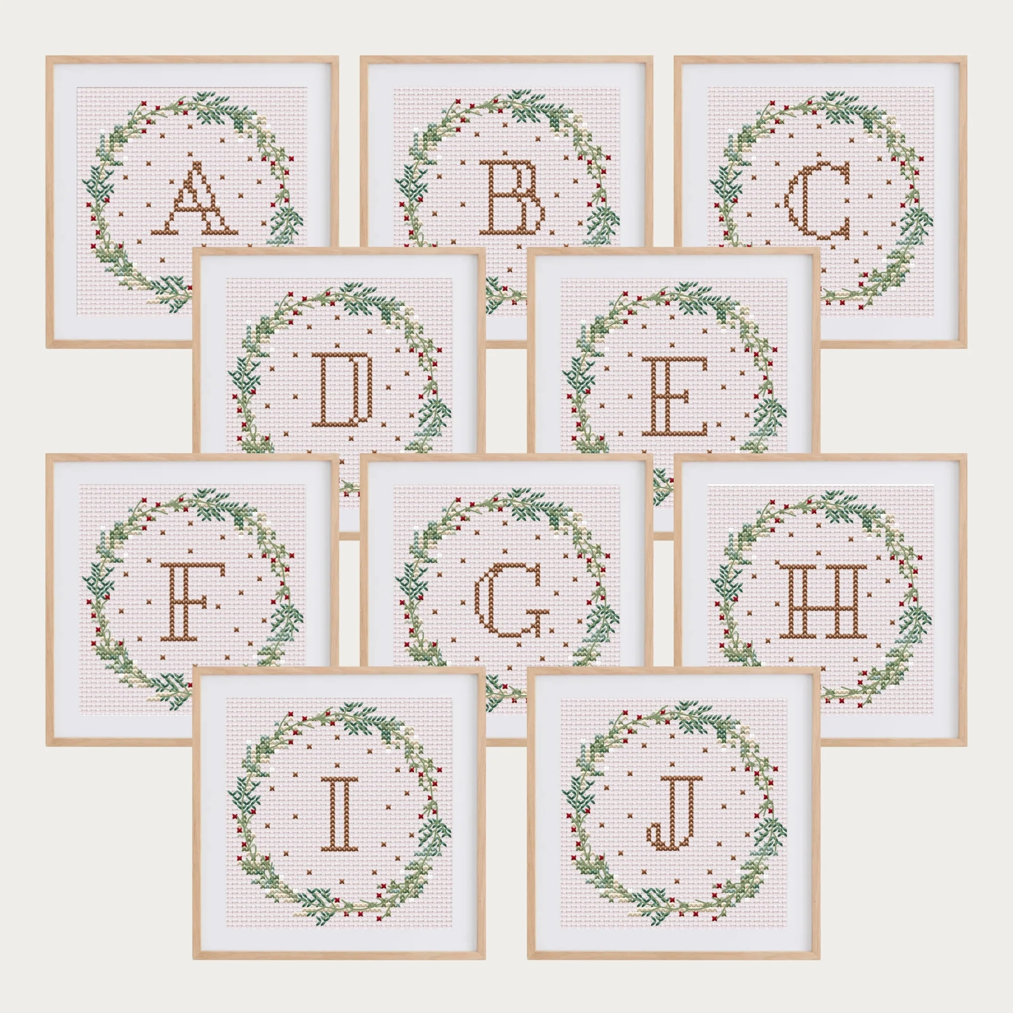 Christmas Initial Ornament