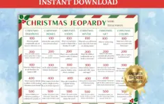 Christmas Jeopardy Game Printable
