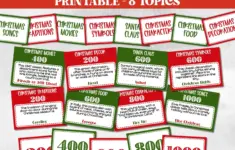 Christmas Jeoparty Game Printable 58826