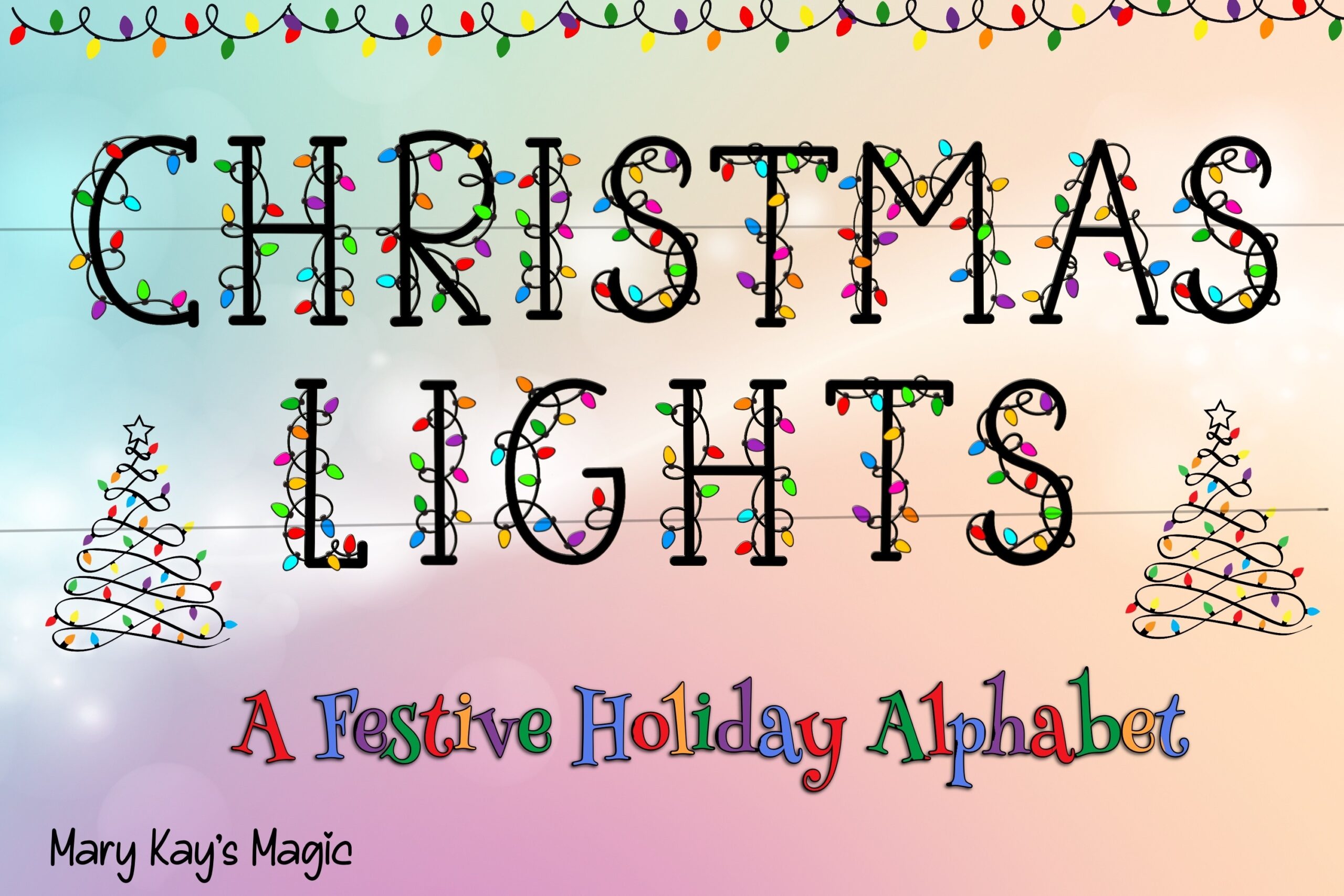 Christmas Lights Alphabet