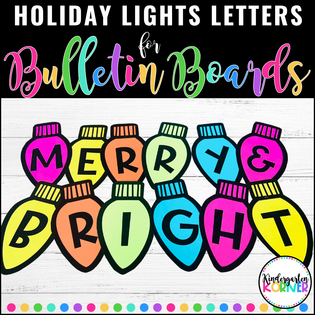 Christmas Lights Bulletin Board Letters Holiday Lights Banner