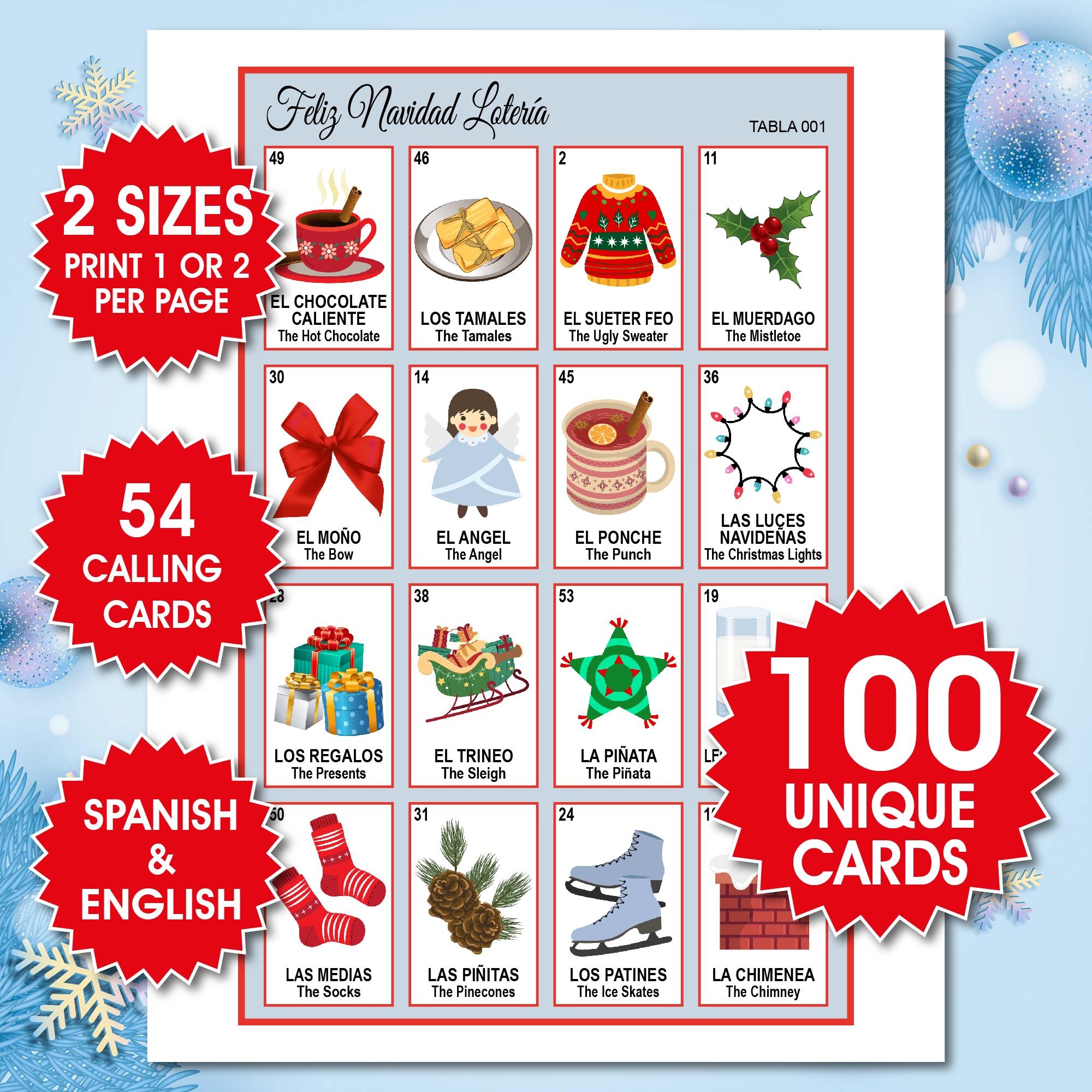 Christmas Loteria Printable Christmas Loteria Printable