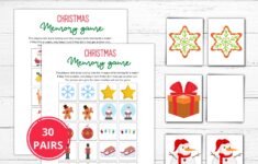 Christmas Memory Game Christmas Matching