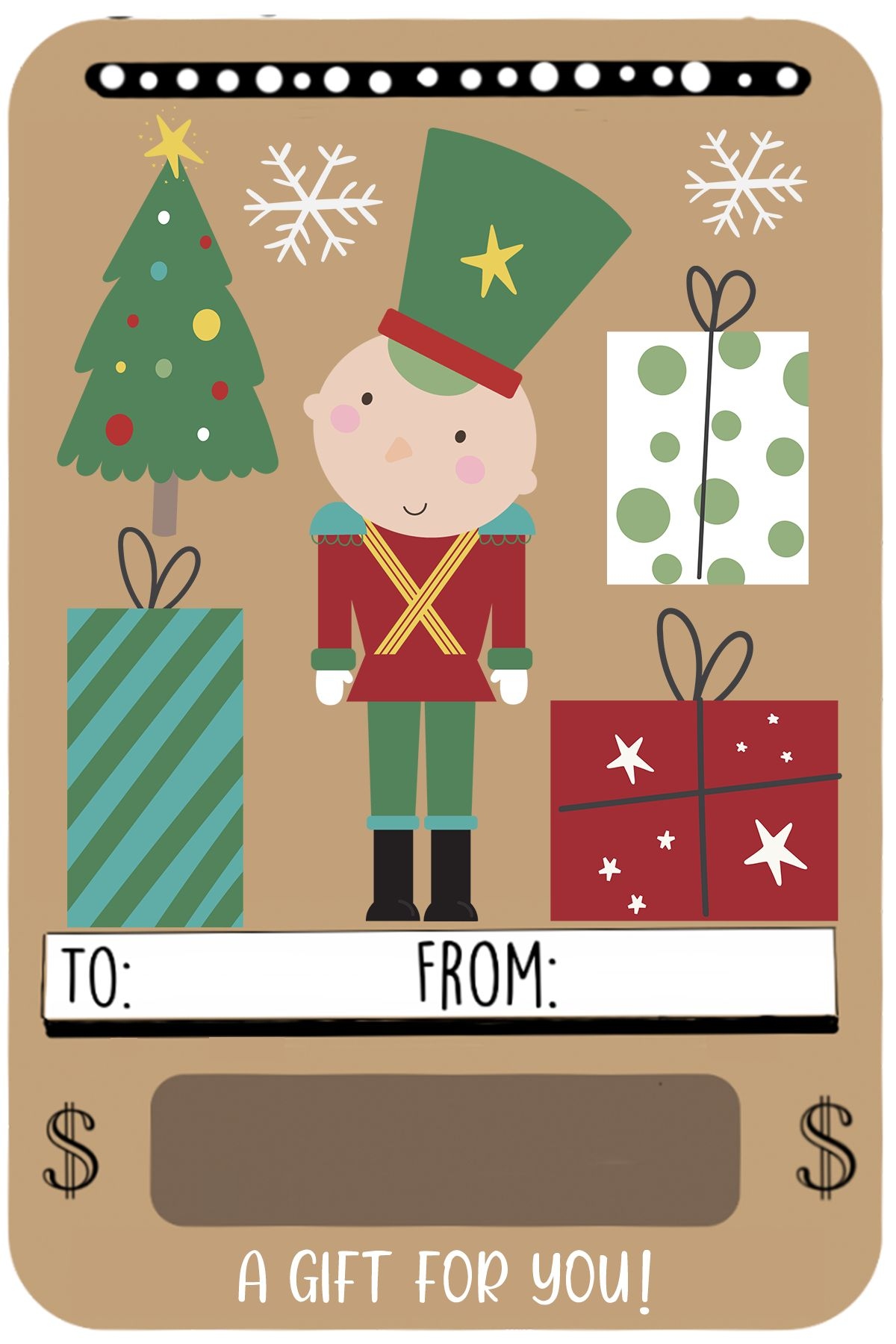Christmas Money Card Printable Christmas Money Card Printable