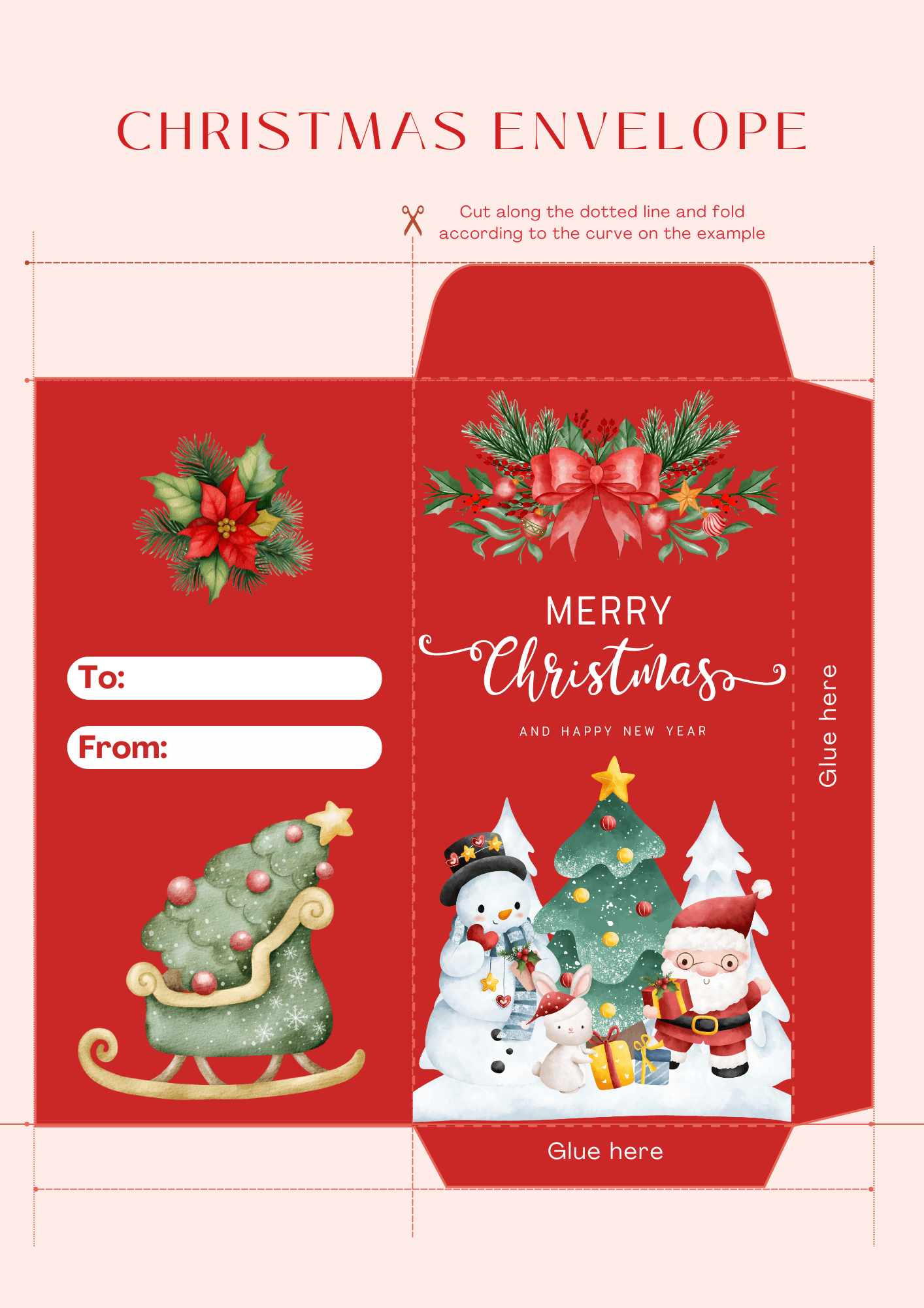Christmas Money Envelope Template Christmas Money Envelope Template