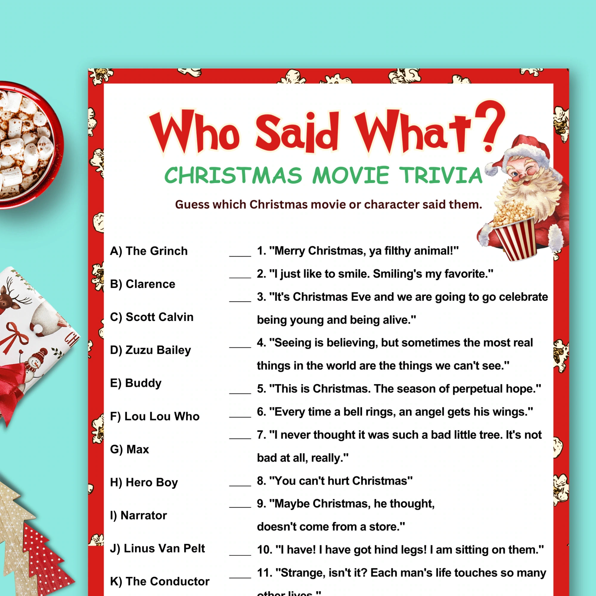 christmas movie trivia questions and answers printable
