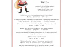 Christmas Multiple Choice Trivia With Answers Printable