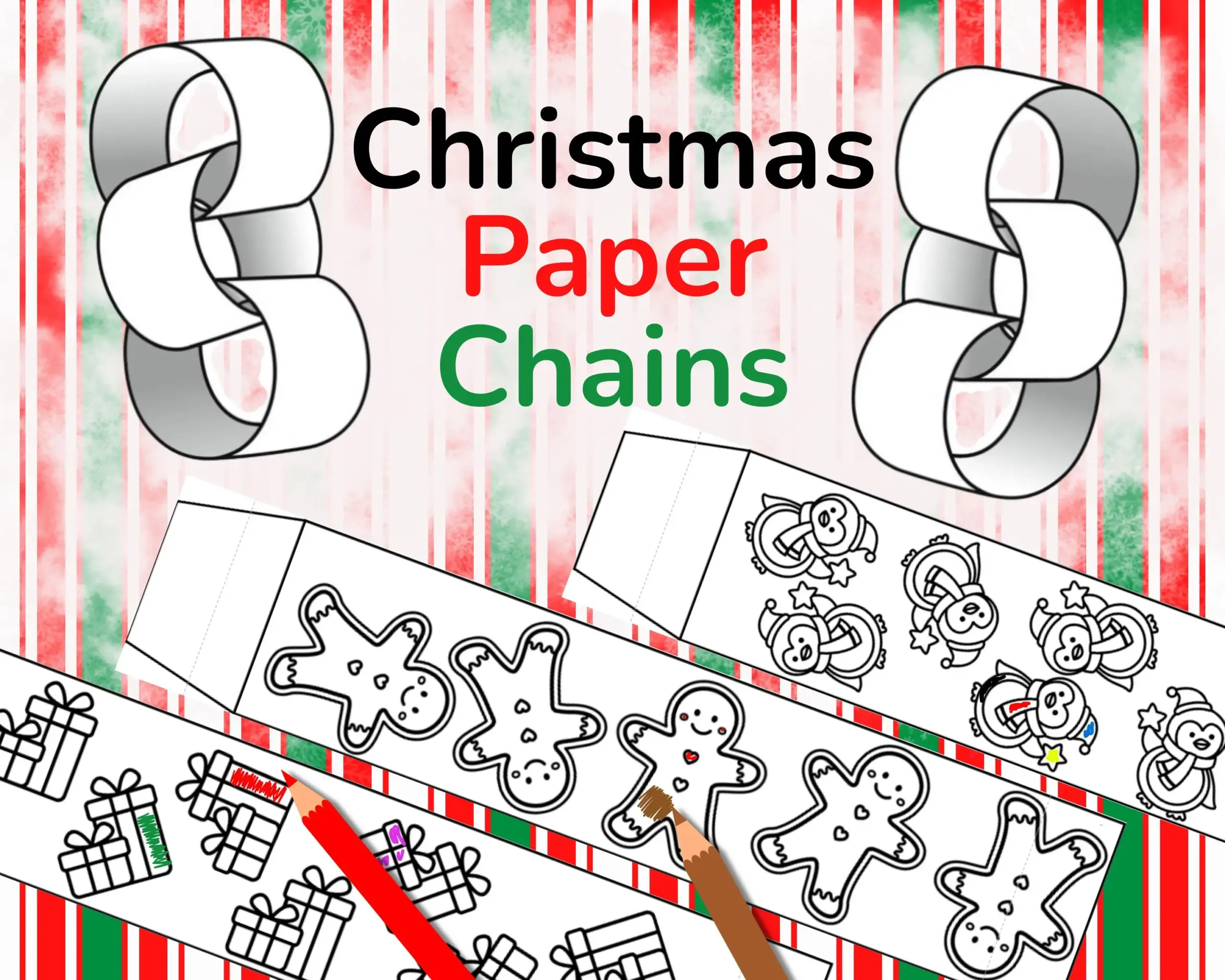 Christmas Paper Chain Links For Kids Christmas Paper Chain Links For Kids