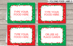 Christmas Party Food Labels