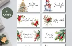 Christmas Party Placecardschristmas Tree