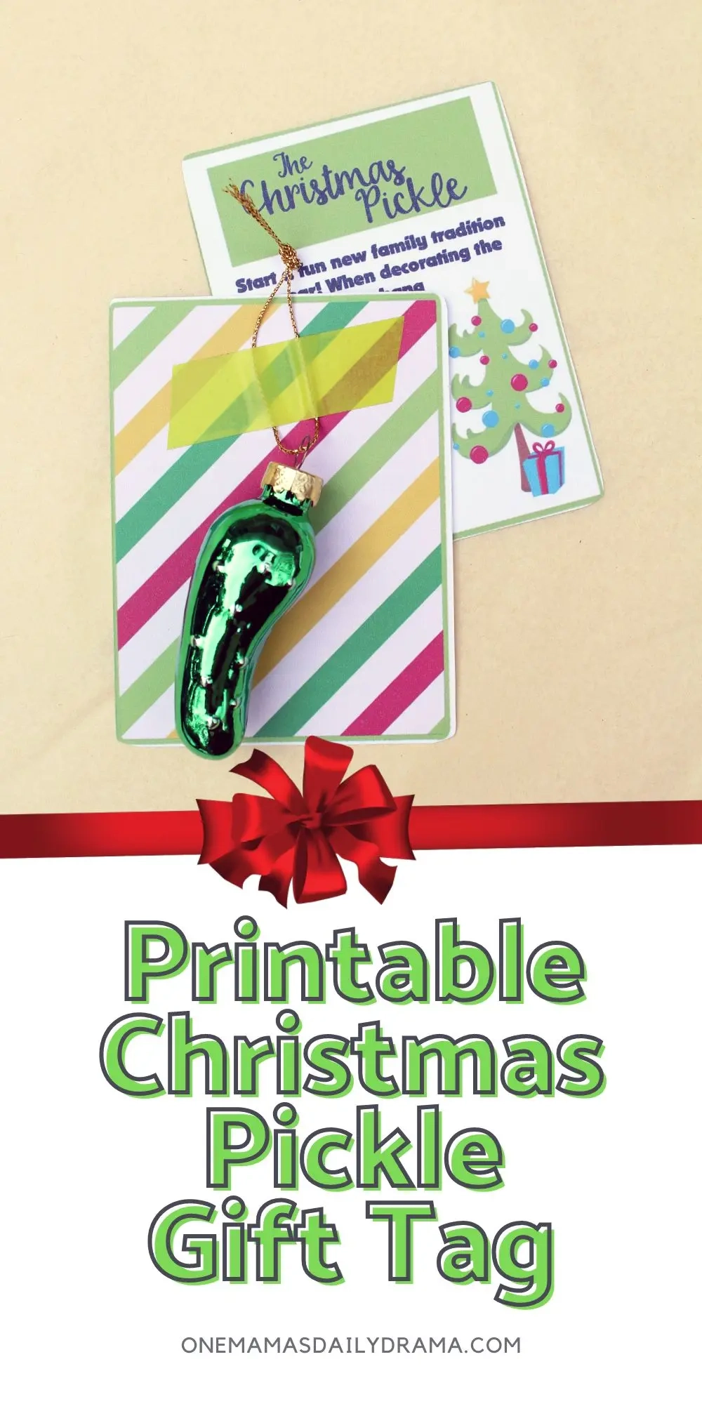 Christmas Pickle Ornament Printable Christmas Pickle Ornament Printable