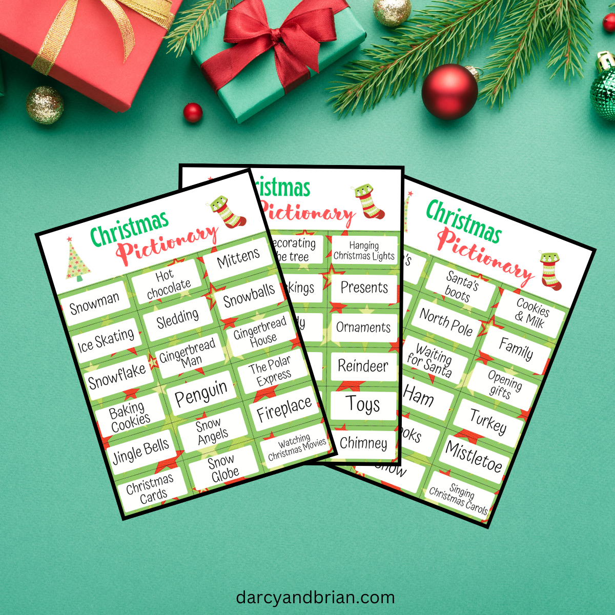 Christmas Pictionary Game