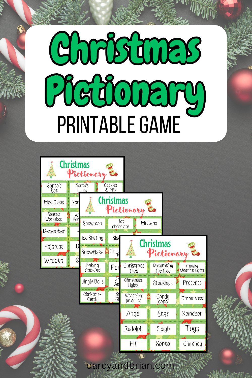 Christmas Pictionary Game