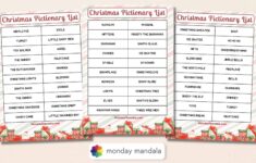 Christmas Pictionary List