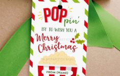 Christmas Popcorn Gift Tag Printable Pdf