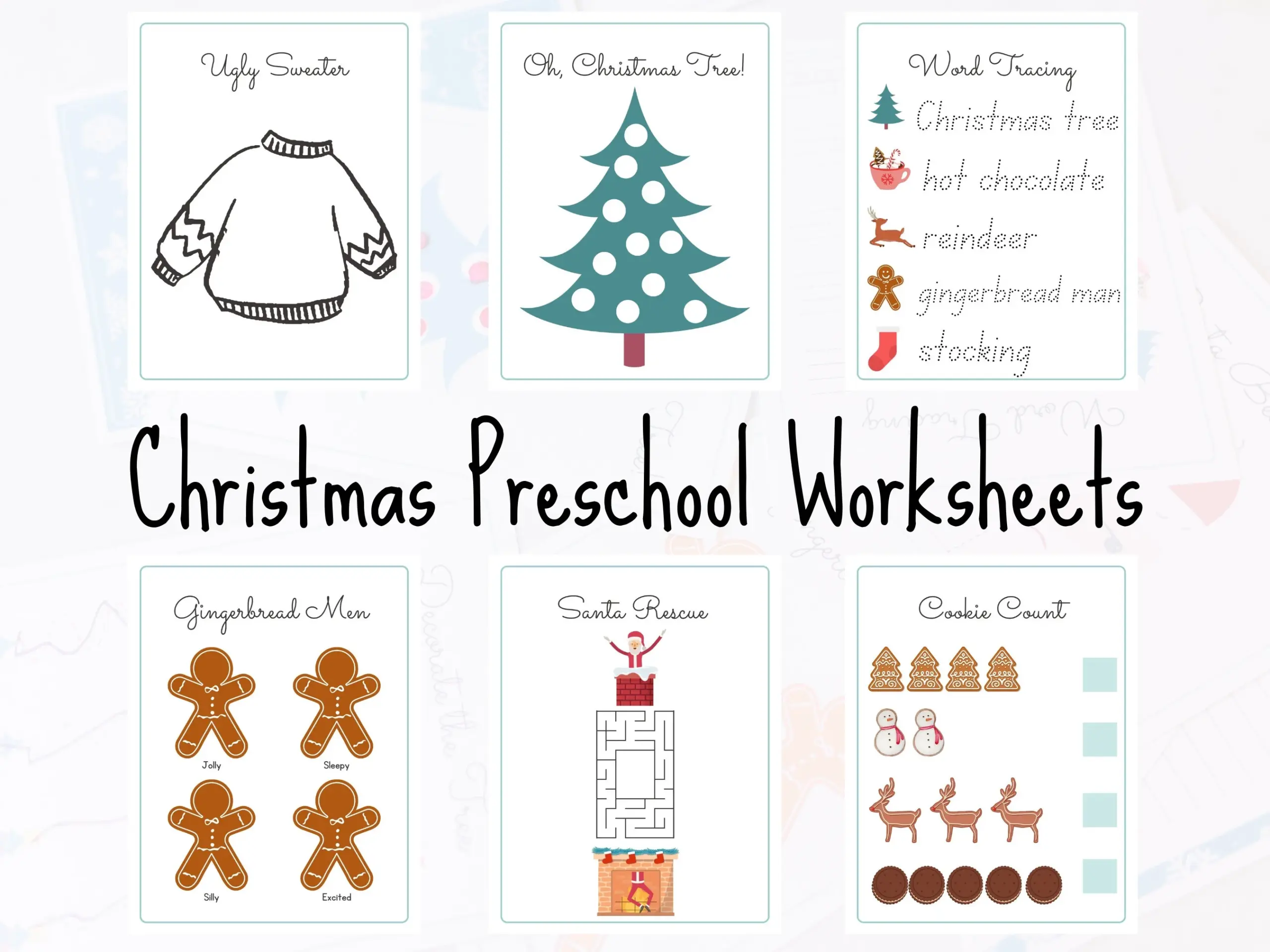 Christmas Printable Workbook Santa