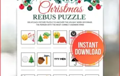 Christmas Rebus Game Printable Rebus