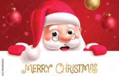 Christmas Santa Claus Greeting Card Vector Template Design F902453866