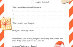 Christmas Santa Letter Nice List Free Downloadable Play
