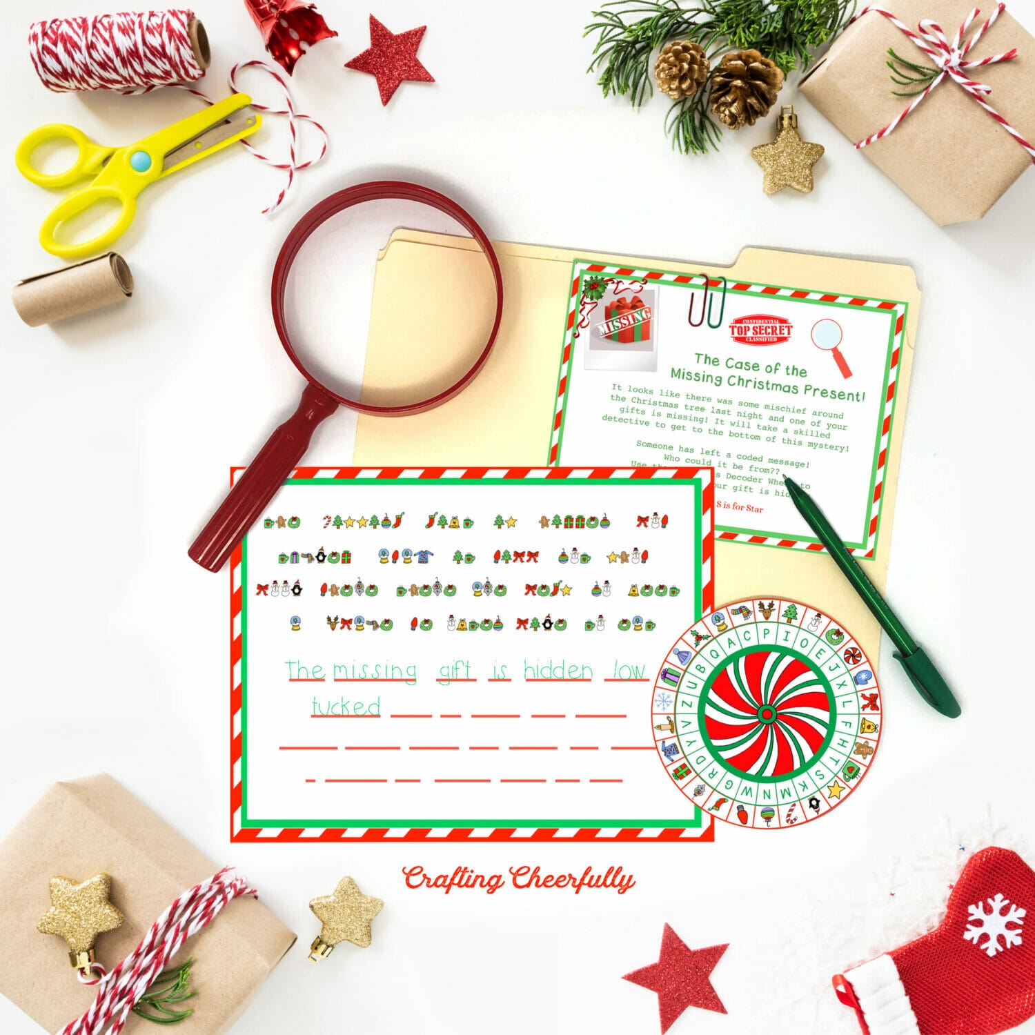 Christmas Secret Decoder Wheel Free Printable