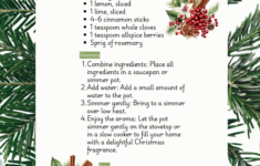 Christmas Simmer Pot Recipe Free Printable