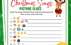 Christmas Song Picture Clues Game
