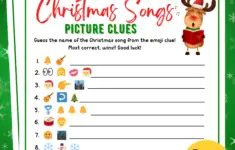 Christmas Song Picture Clues Game