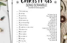 Christmas Song Scramble Game Christmas