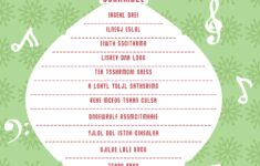 Christmas Song Scramble Printable