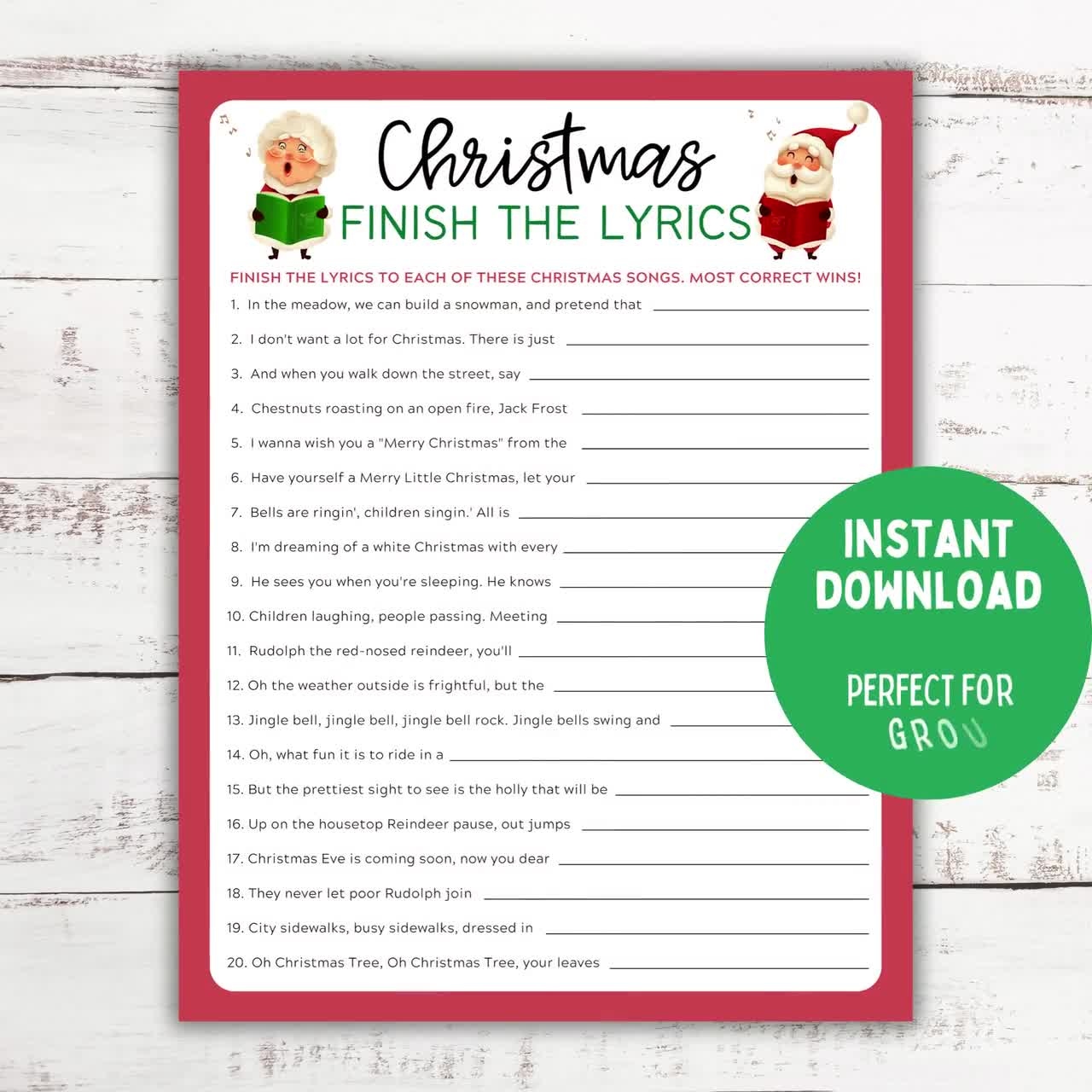 Christmas Song Trivia Game Finish The Christmas Song Trivia Game Finish The