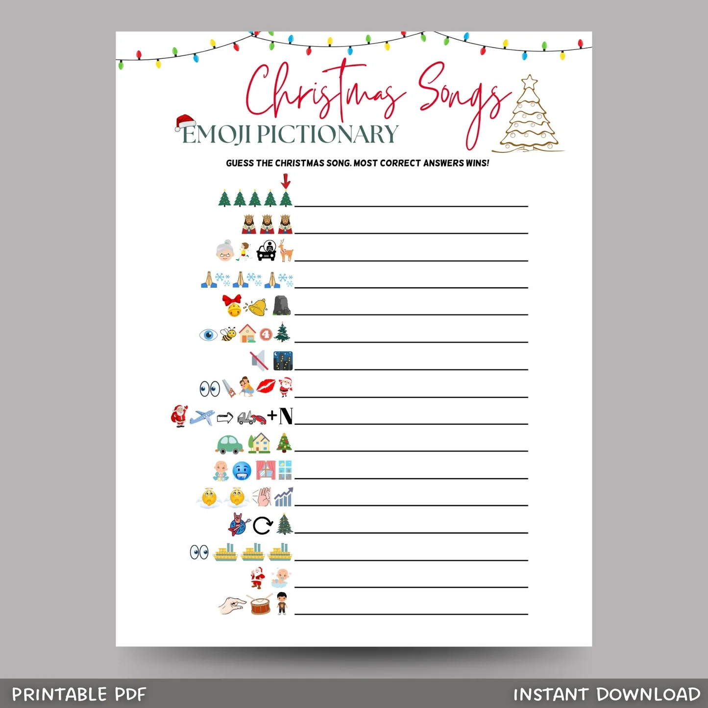 Christmas Songs Emoji Pictionary 72590