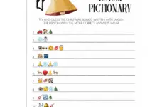 Christmas Songs Emoji Pictionary Game Printable