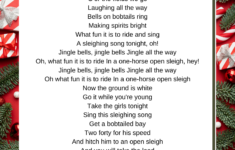 Christmas Songs Lyrics Lyrics To Popular Christmas Carols Songs With Printables