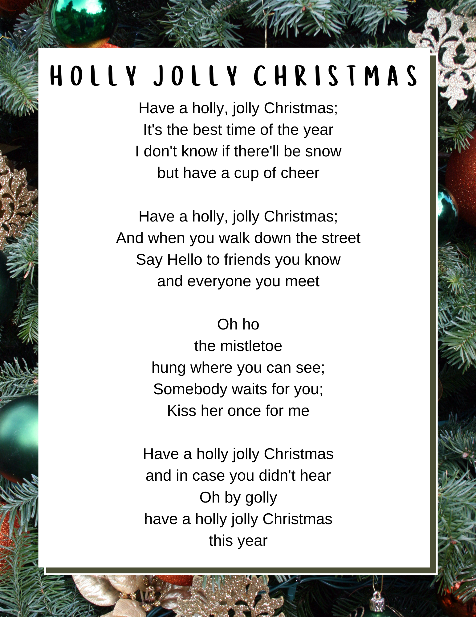 Christmas Songs Lyrics Lyrics To Popular Christmas Carols Songs With Printables Christmas Songs Lyrics Lyrics To Popular Christmas Carols Songs With Printables