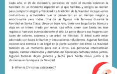 Christmas Spanish Worksheet Activity Pack For Young Learners